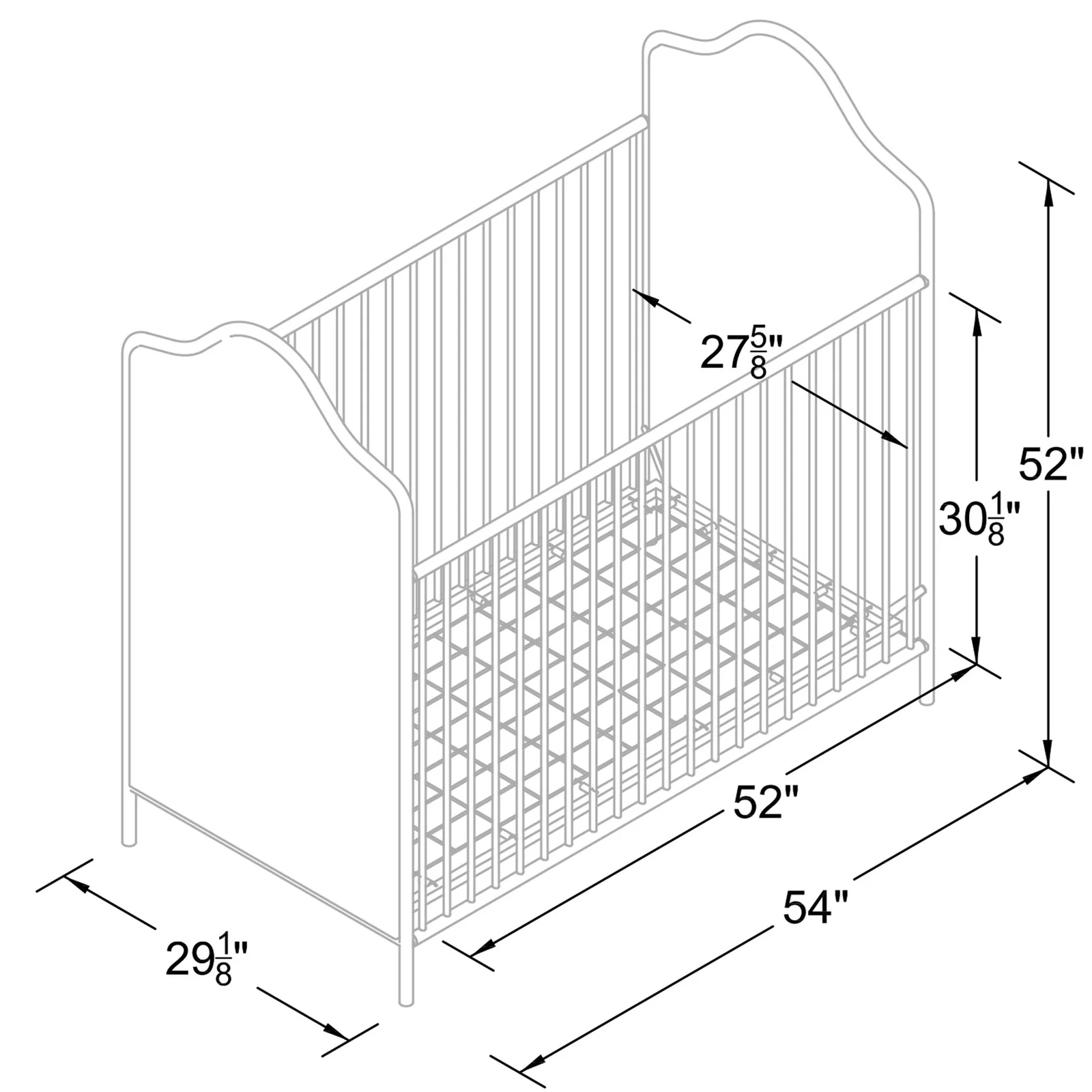 【Baby&Kids】Piper 2-in-1 Convertible Upholstered Crib