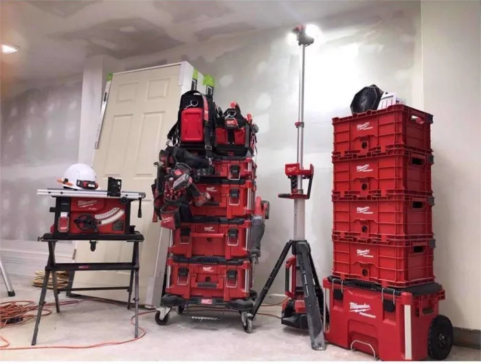 Milwaukee Packout Rolling Modular Stackable Tool Box Storage System, Red