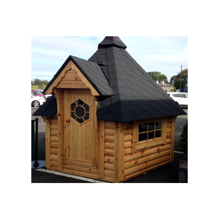 BBQ Grill Hut 6.5 sqm - includes BBQ room with benches and tile roof