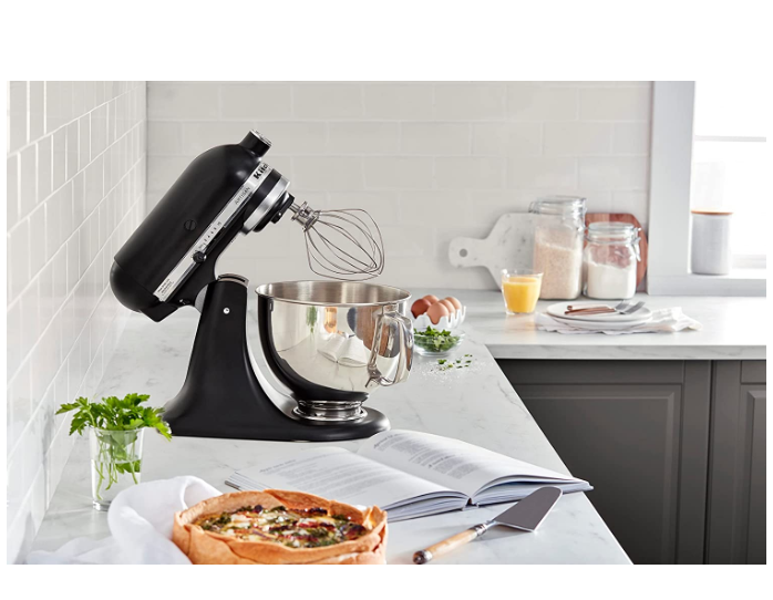 KitchenAid 5-Qt. Tilt-Head Stand Mixer KSM150PSBM Artisan Series, 5 Quart, Black Matte