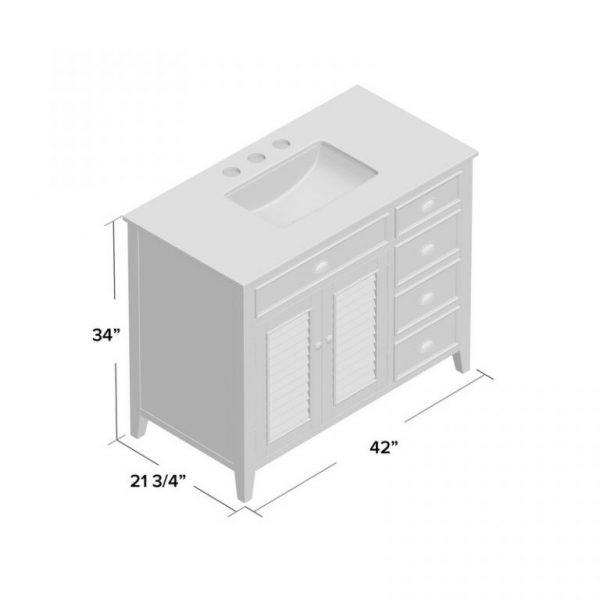 Appie 42″ Single Bathroom Vanity Set