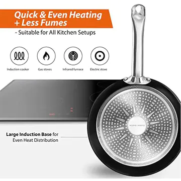 Copper Pots and Pans Set -23pc Copper Cookware Set Copper Pan Set Ceramic Cookware Set Ceramic Pots and Pans Set Nonstick Induction Cookware Sets Pot and Pan Set Nonstick Cookware Set Black