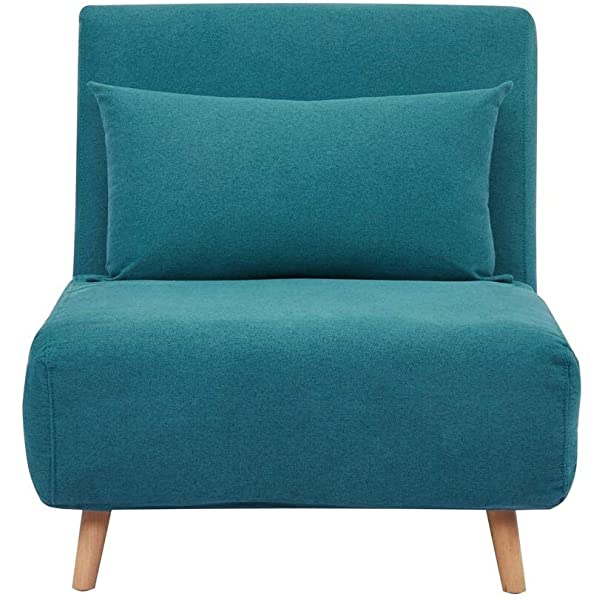 GIA Tri-Fold Sofa Bed, With Pillow, Yellow Yellow With Legs