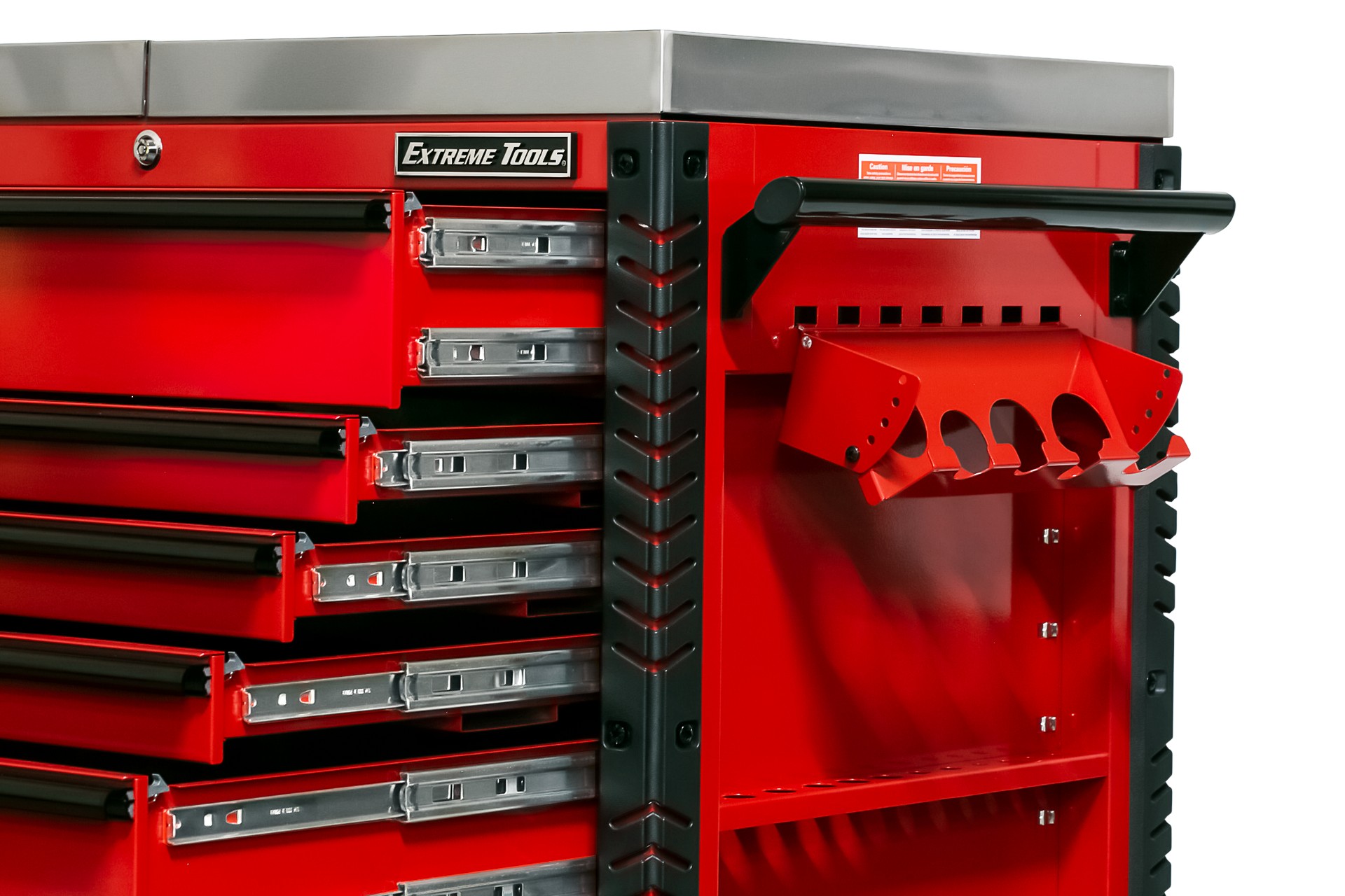 used toolboxExtreme Tools 41 6-Drawer Deluxe Tool Cart with Pry Bar Holders And Stainless Steel Slide Top