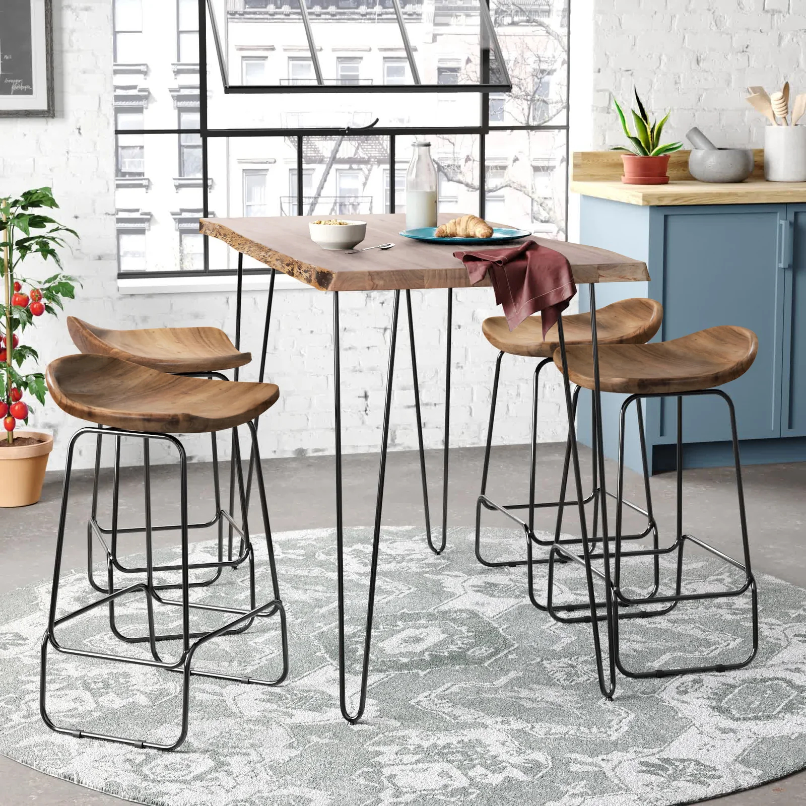 【Furniture】Abington 4 - Person Counter Height Dining Set