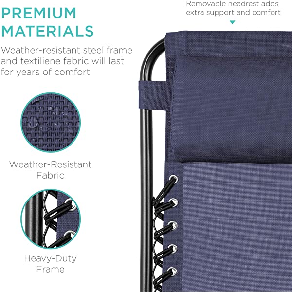 Best Choice Products Set of 2 Adjustable Steel Mesh Zero Gravity Lounge Chair Recliners w/Pillows and Cup Holder Trays - Burgundy