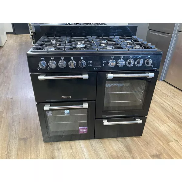 LEISURE COOKMASTER 100 100CM DUAL FUEL STOVE-BLACK-CLASS A/A
