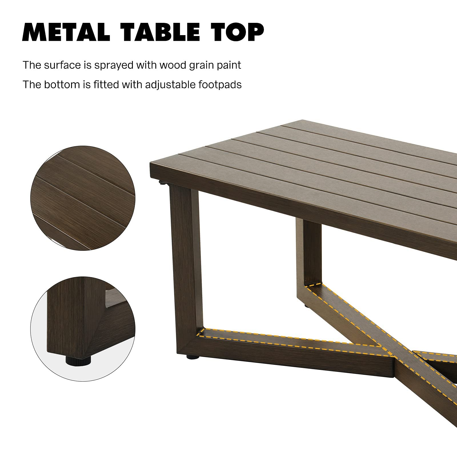 【Home&Garden】Outdoor 4 Pcs Furniture Sofa Sets PE Wicker Furniture Sets Rockers Patio Conversation Sets