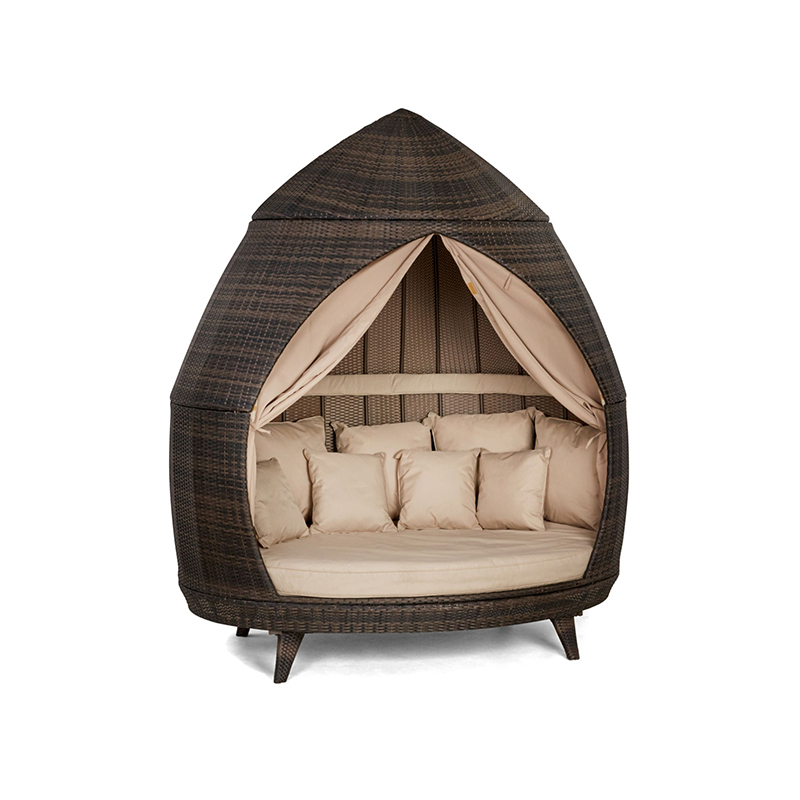 Vacation beach bed rattan bed terrace sun bed outdoor leisure birdcage sofa outdoor courtyard sun lounger