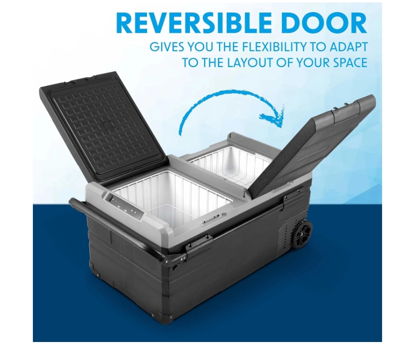 Dellonda 95L Portable Car Fridge, Freezer, 1224V Dual Zone Compressor - DL128